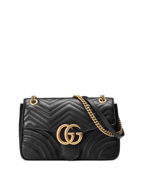 gucci black quilted gg marmont 2.0 bag|gucci marmont matelassé shoulder bag.